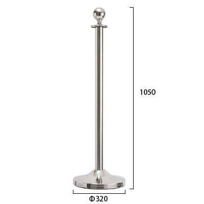 【レンタル】ロープパーテーションQ01Cシルバー(ロープ赤)