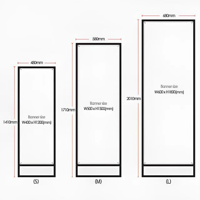 【レンタル】ブラックショップボード S/M/L