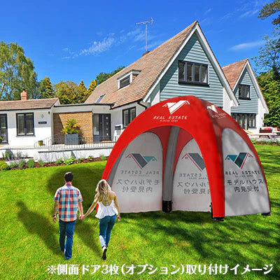 【レンタル】防炎加工エアテント3x3+本体フルカラー印刷