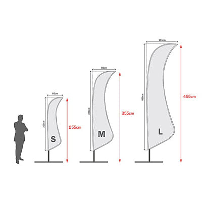 【レンタル】フラッグのぼり タイプ3 M スクエア両面印刷